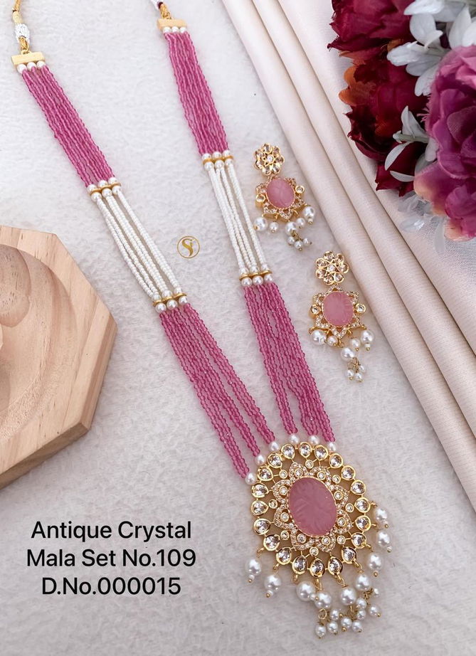 05 Antique Designer Crystal Mala Set Wholesale Price In Surat
